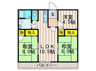 みどりコ－ポ１の物件間取画像